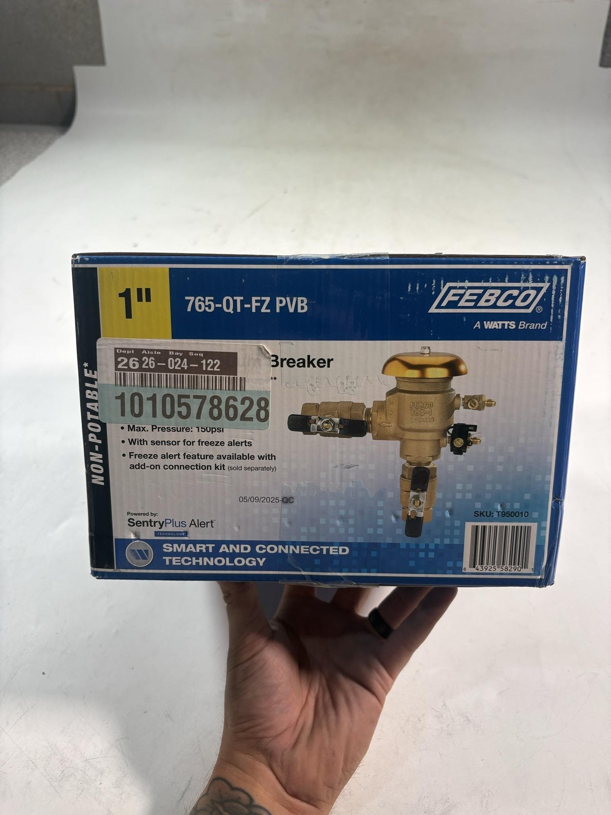 FEBCO 765-QT-FZ PVB 1in Pressure Vacuum Breaker Backflow Preventer Valve 150psi