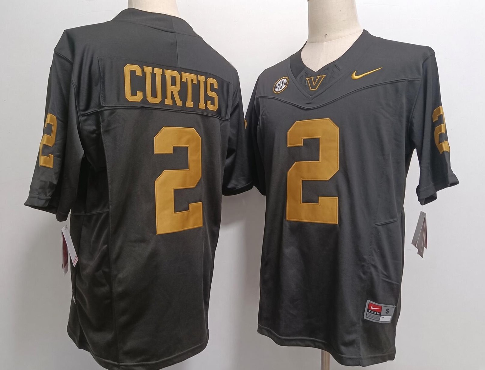 Jared Curtis Vanderbilt Commodores Black All Stitched Jersey Jared Curtis Vanderbilt Commodores Black All Stitched Jersey