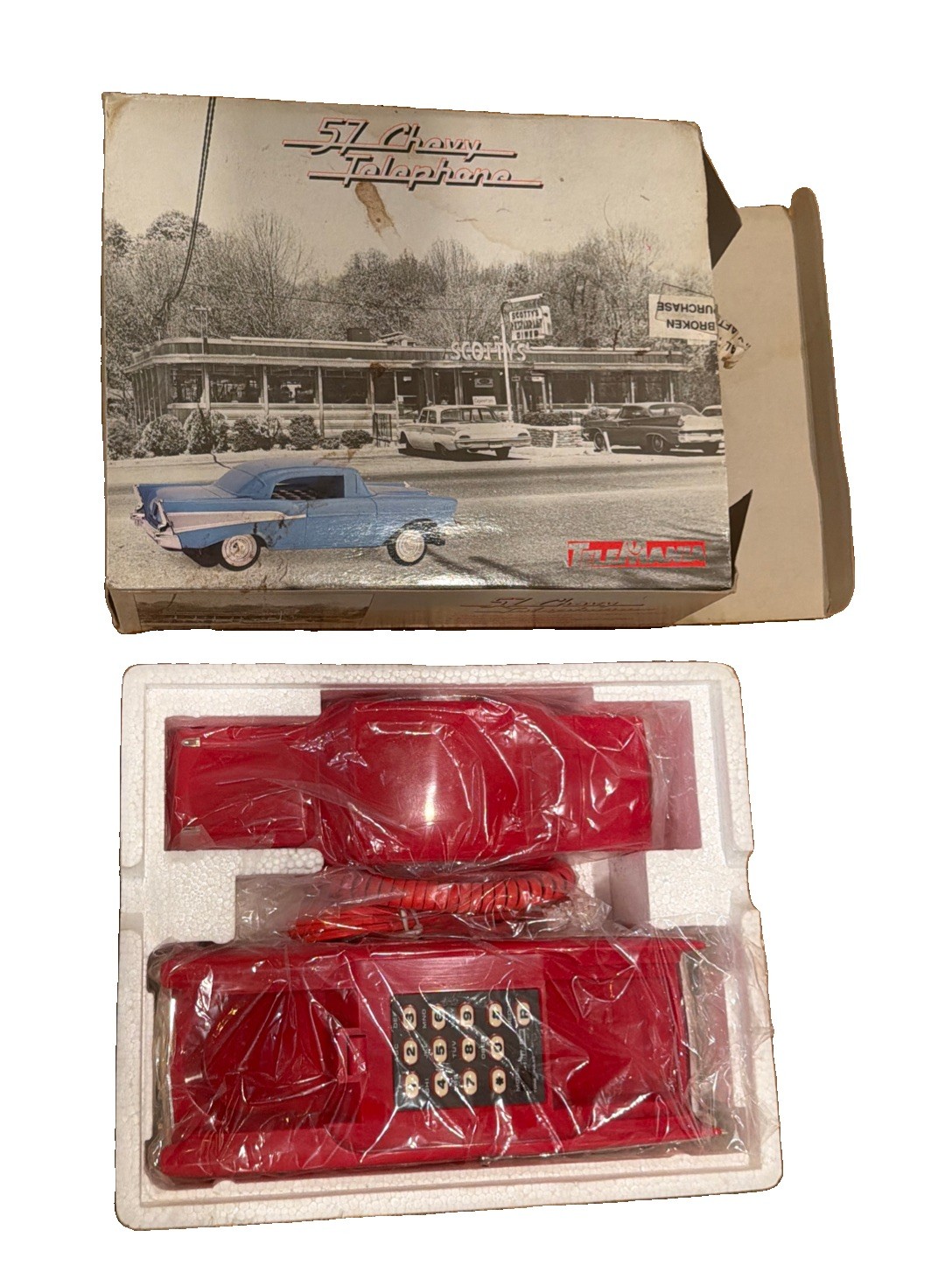 Telemania ‘57 Chevy Telephone Red - New In Box