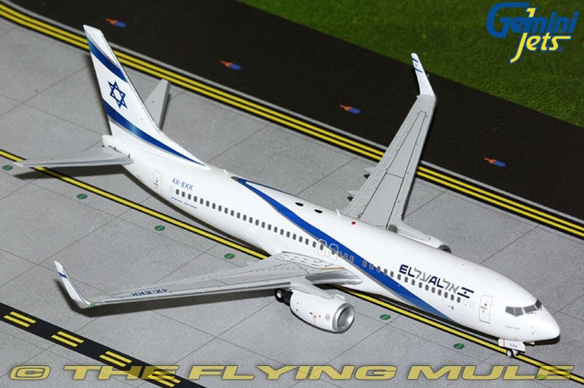 GeminiJets 1:200 737-800 El Al Israel Airlines 4X-EKK