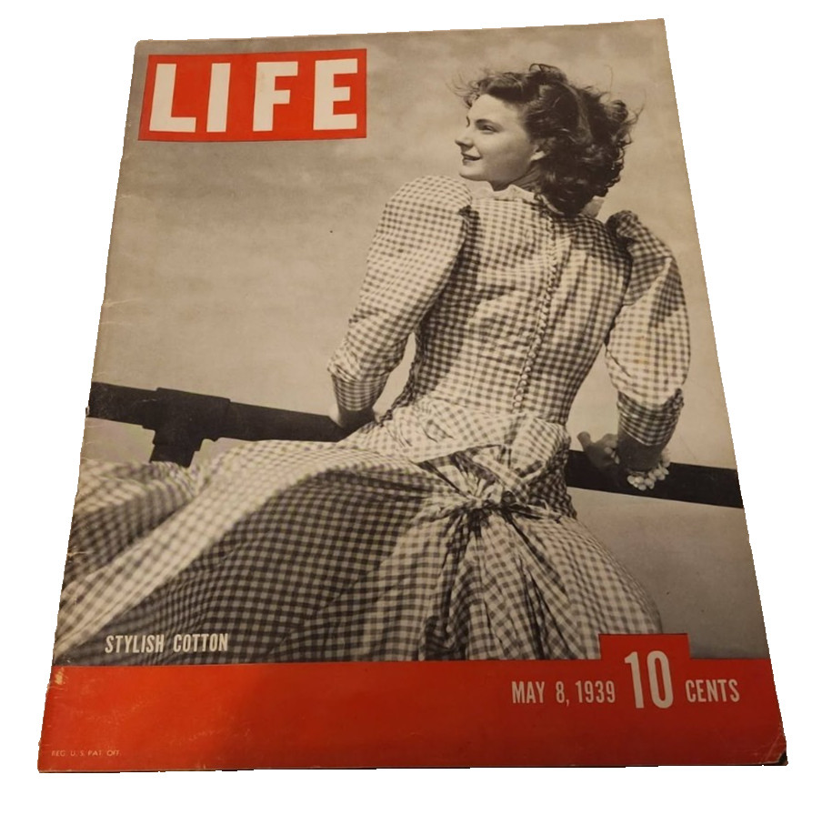 May 8, 1939 LIFE Magazine. Complete w/ Old 1930s ads ad.  5 7 6 9 10 11