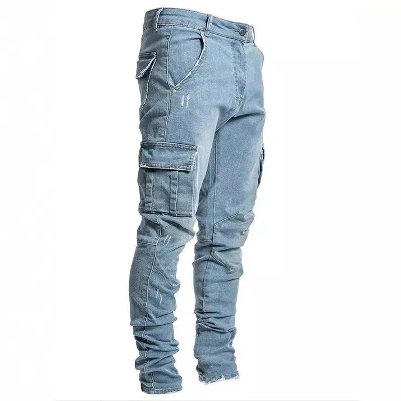 Men\'s Stretch Cargo Pocket Jeans (Sizes- S-XXXL) Brand New With Men\'s Stretch Cargo Pocket Jeans (Sizes- S-XXXL) Brand New With