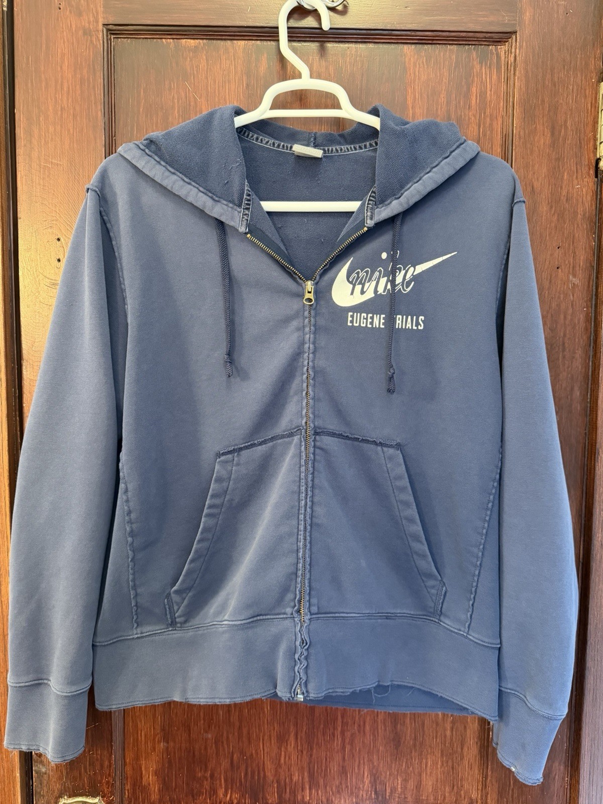 Nike Extremely Rare Eugene Trials “Pre” Blue Full Zip Hoodie w/ Pockets Men\'s L