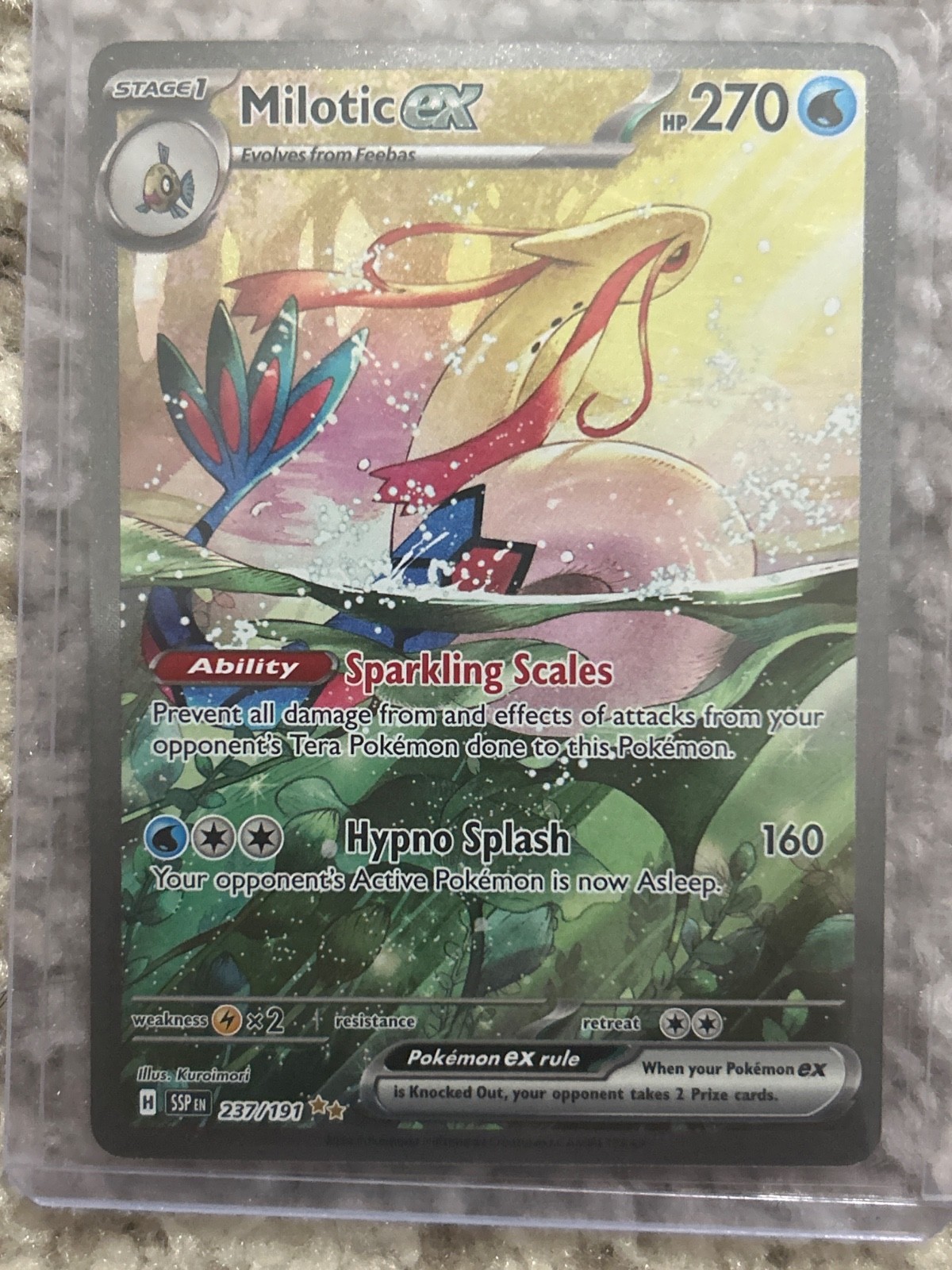 Milotic ex 237/191 Sv08: Surging Sparks Holo