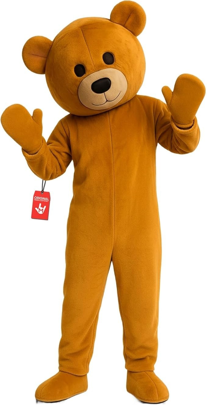 Morph Adult Brown Bear Costume Unisex Teddy Bear Mascot Ted Jumpsuit Halloween Morph Adult Brown Bear Costume Unisex Teddy Bear Mascot Ted Jumpsuit Halloween