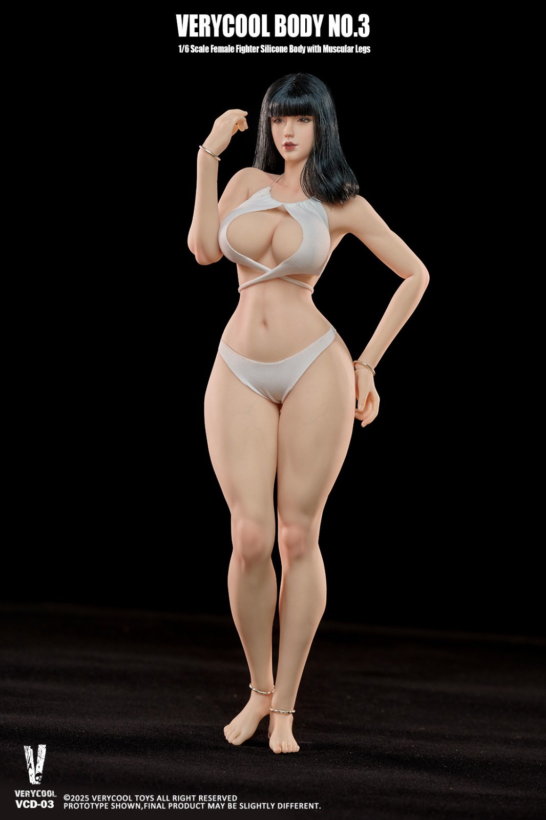 US VERYCOOL VCD-03B 1:6 Natural Silicone Plump Woman Figure Body Big Breast Toy