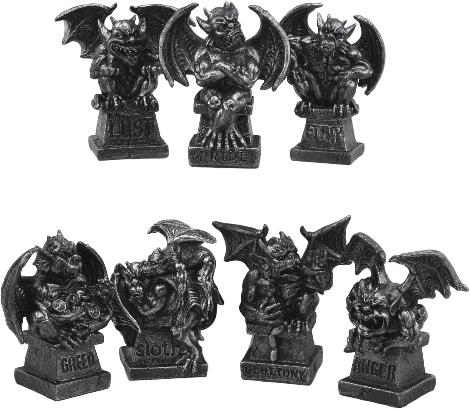Ebros Gift 7 Figuras Gárgolas Siete Pecados Capitales Decoración Escultórica