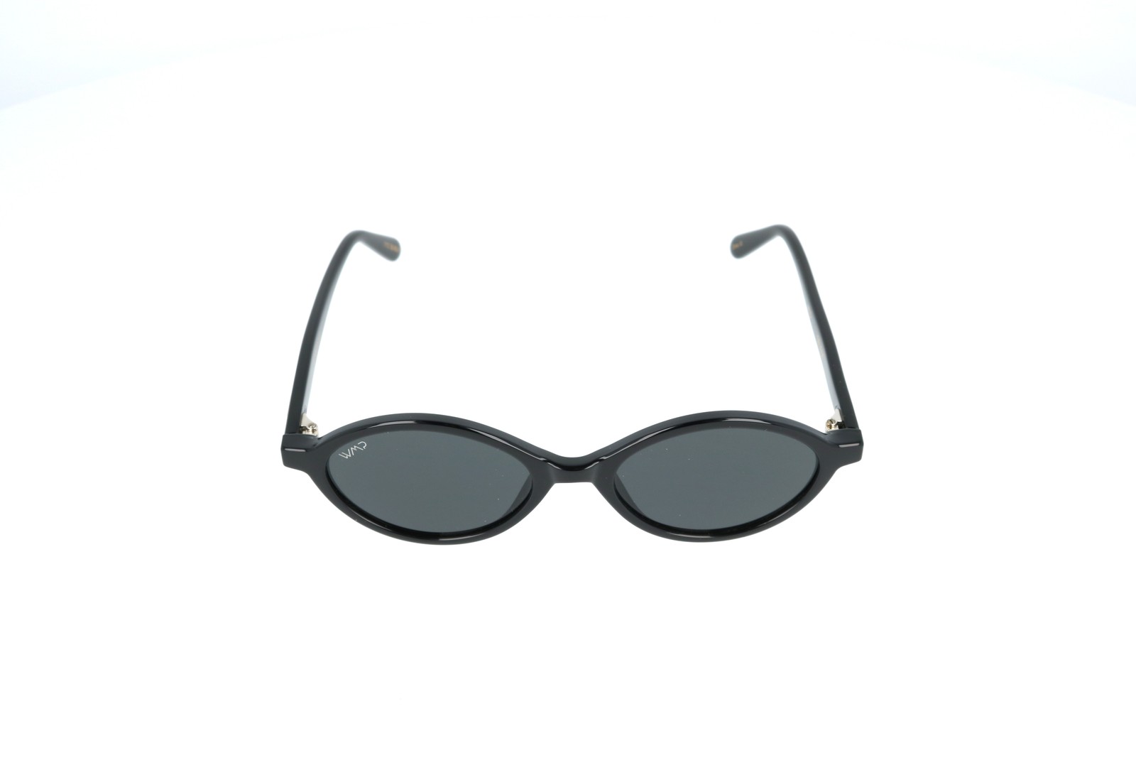 WMP Selene Black Oval Polarized Sunglasses 50-20-149