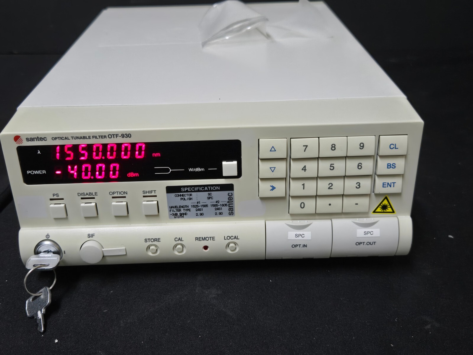 Santec OTF-930 : Optical Tunable Filter (P/N: OTF-930-4-24-S1-S-S-SP) (0001)