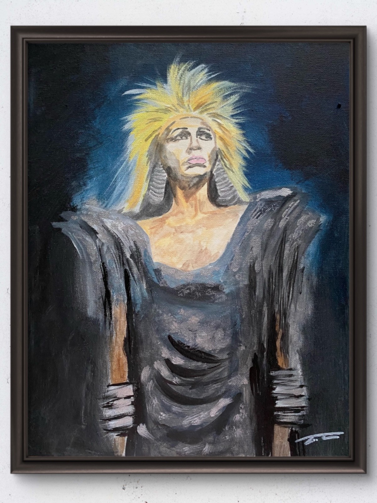 Tina Turner Auntie Entity Mad Max Acrylic Original Art 14x11 Canvas