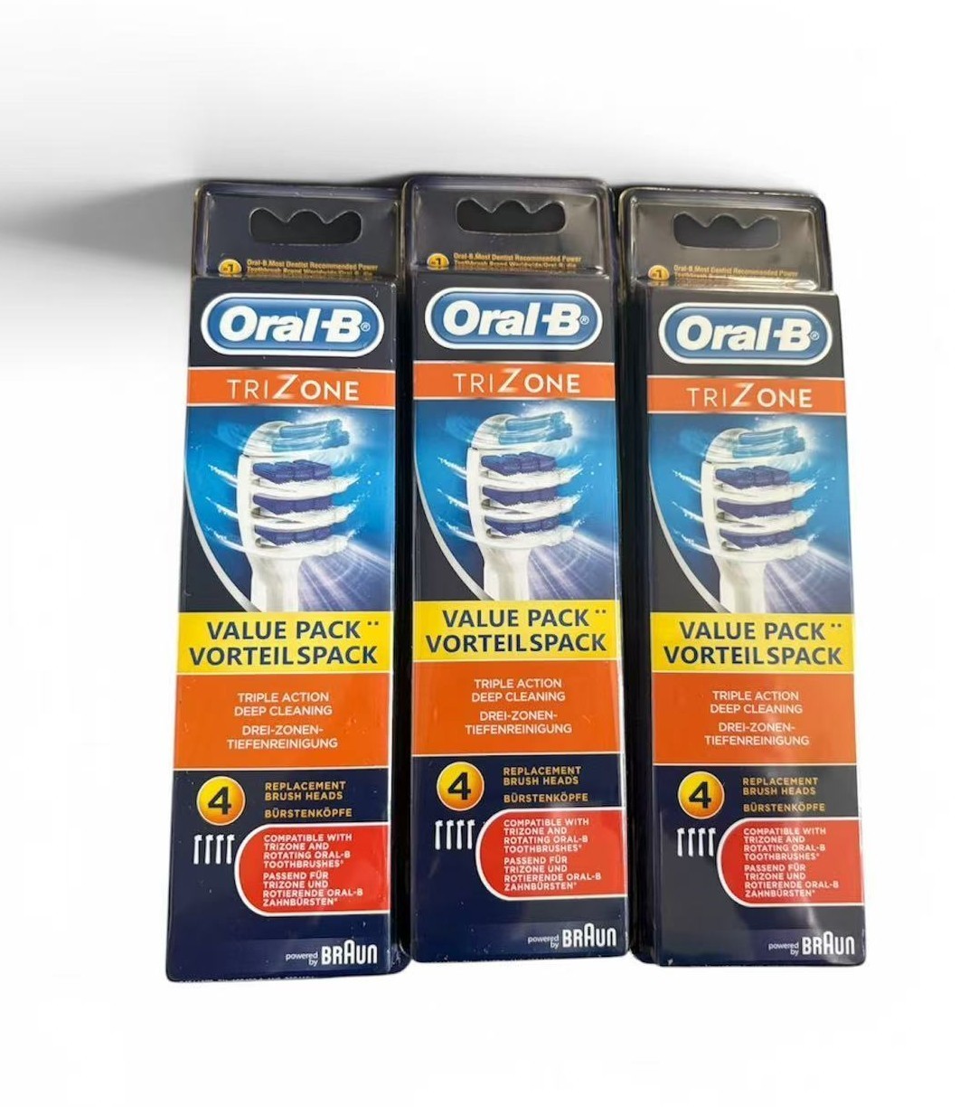 Oral-b Trizone Toothbrush Heads Pack Of 12 Replacement Refills White Oral-b Trizone Toothbrush Heads Pack Of 12 Replacement Refills White