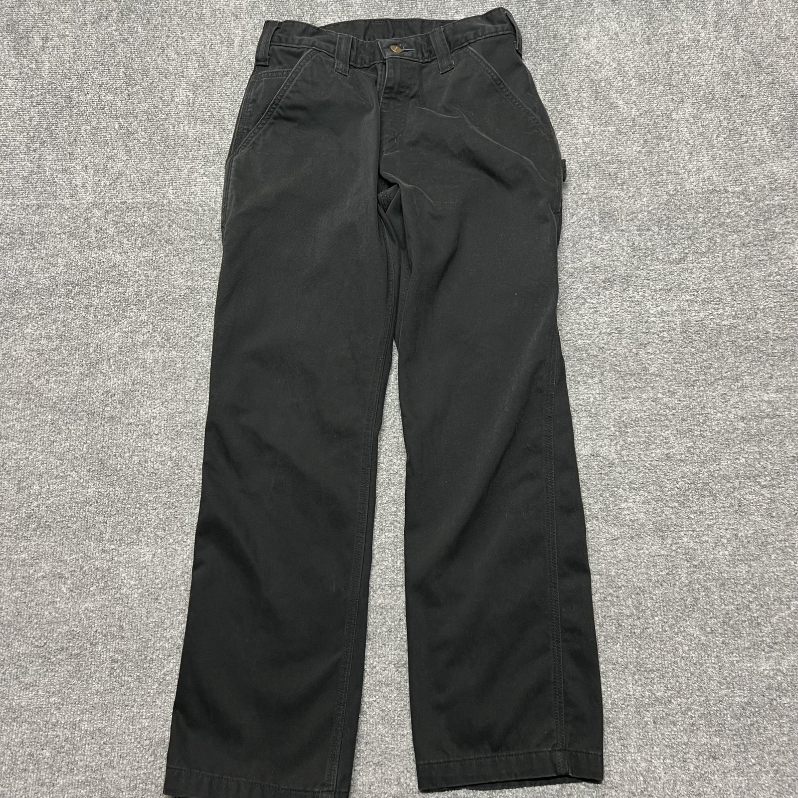 Carhartt Pants Mens 30x30 Black Relaxed Fit Carpenter Workwear Utility B324