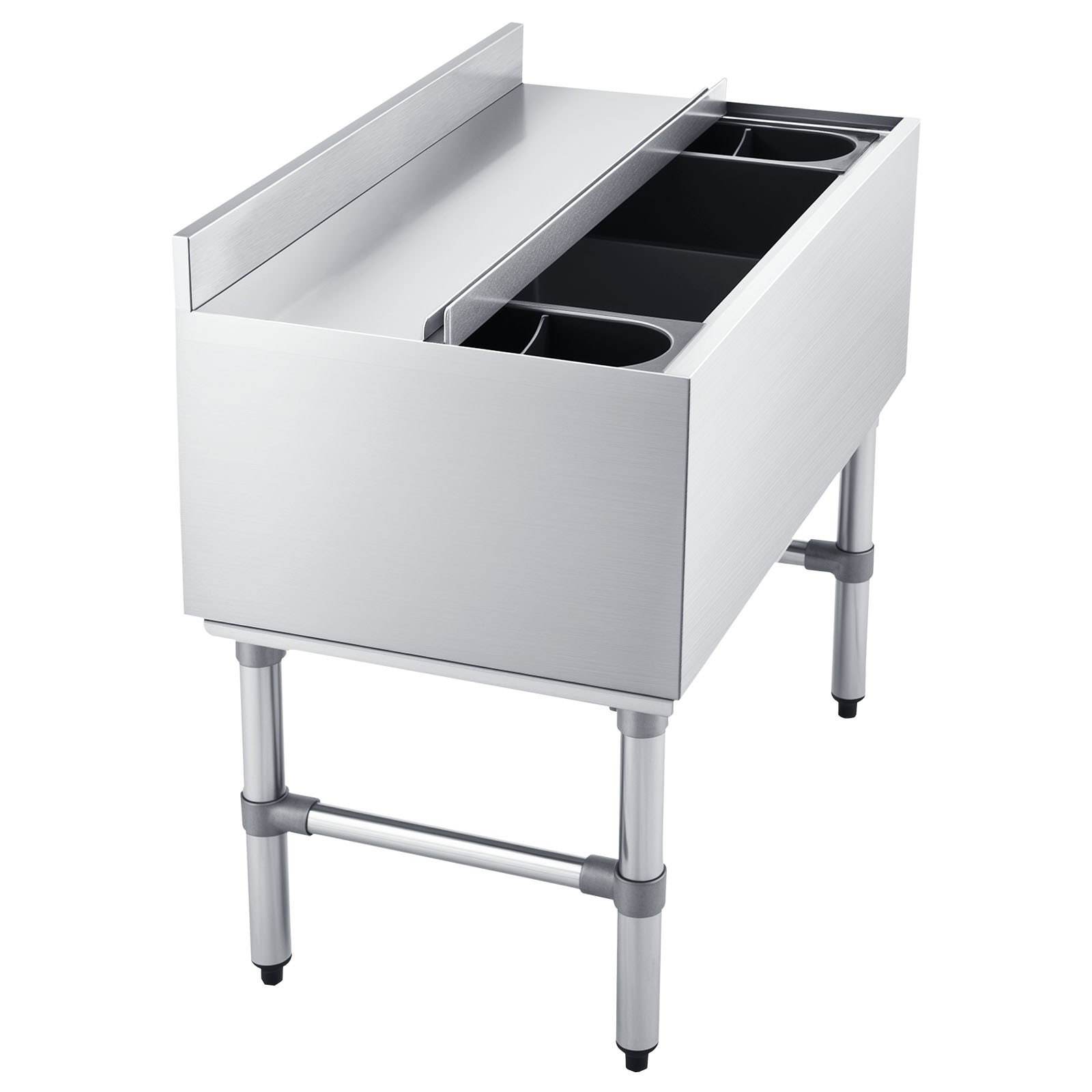 Uimoso 82.9 Qt Commercial Ice Bin 30 x 19 in Underbar Ice Bin with Sliding Cover