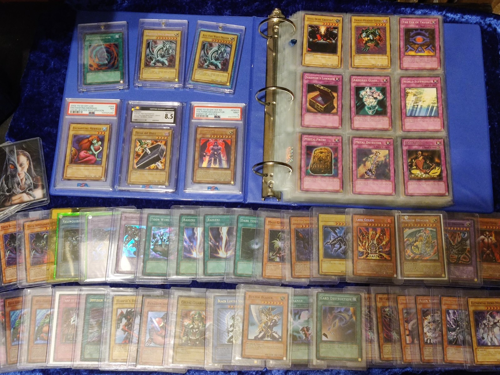 PSA Graded & 250+ Vintage Yu-Gi-Oh Cards 50+ Holos/Rares - 1st Editions