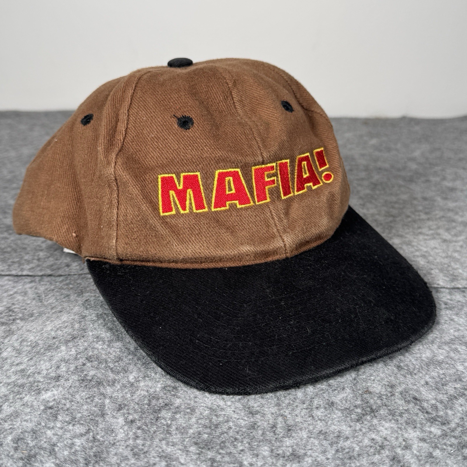 Vintage Mafia Movie Promo Embroidered Adjustable Snapback Hat KC Vintage Mafia Movie Promo Embroidered Adjustable Snapback Hat KC