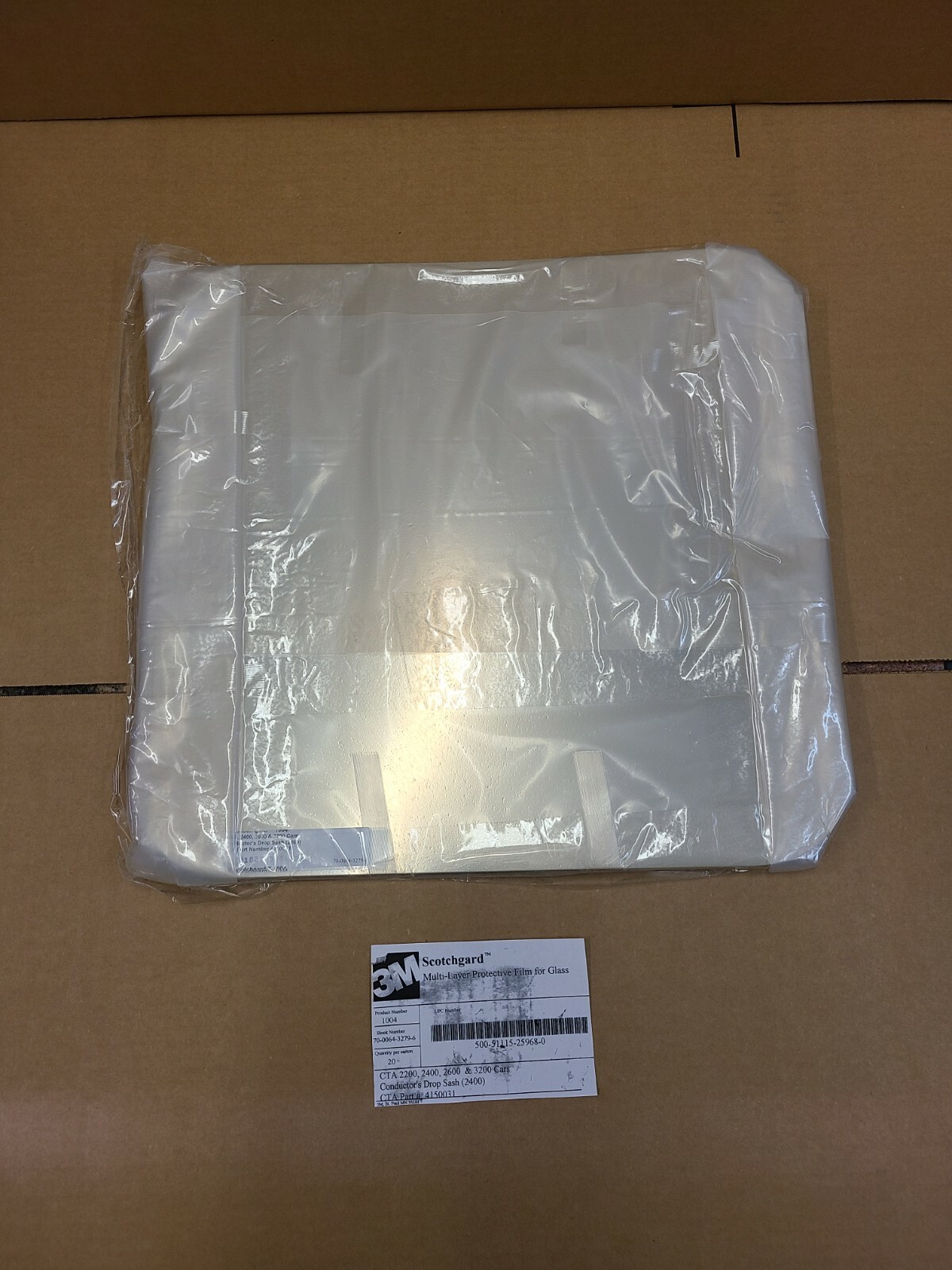 20 in Box 3M Scotchgard Multi-Layer 4 Layers plexiglass Protective Film 19 X 18