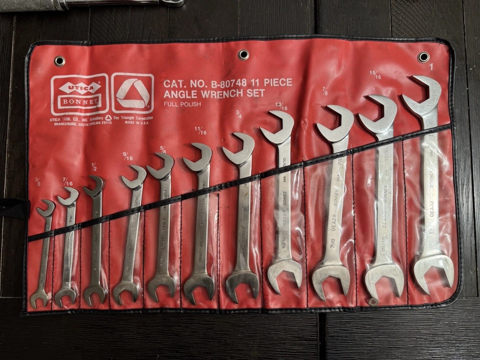 NOS - UNUSED - Bonney B-80748 11 pc SAE combination wrench set 3/8 NOS - UNUSED - Bonney B-80748 11 pc SAE combination wrench set 3/8