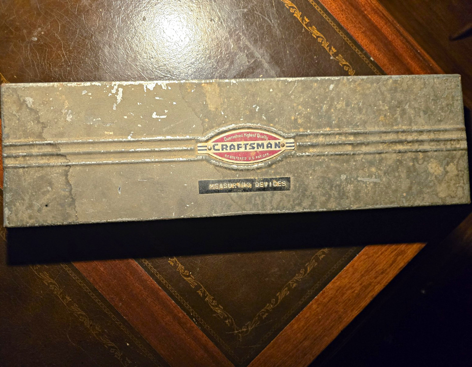 Vintage Craftsman 24” Metal Tool Box Red Badge Steel USA Garage Storage