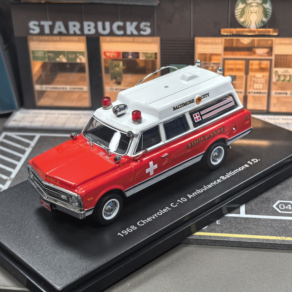 Iconic Replicas 1/50 Chevrolet C10 Suburban Ambulance Baltimore City Fire Dept Iconic Replicas 1/50 Chevrolet C10 Suburban Ambulance Baltimore City Fire Dept