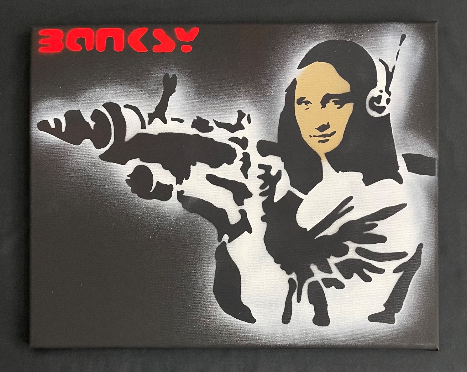 Banksy Rare Large Dismaland Painting 2015 with  paperwork