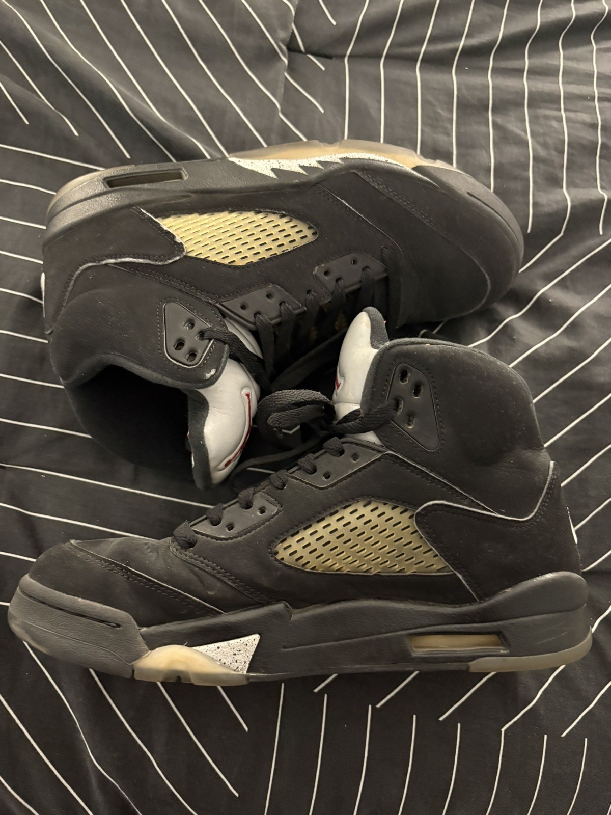 Jordan 5 Mens Size 8.5 Used Good Condition Black Gray No Box Ships Usps