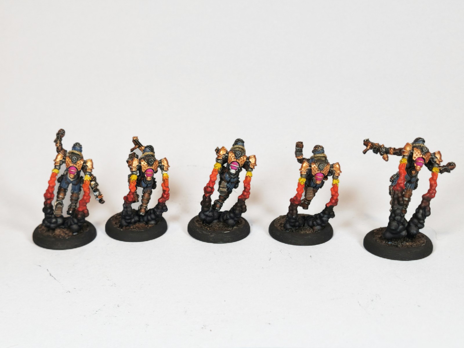 Warmachine Crucible Guard Rocketmen Gunner x5 models Painted High Standard Resin
