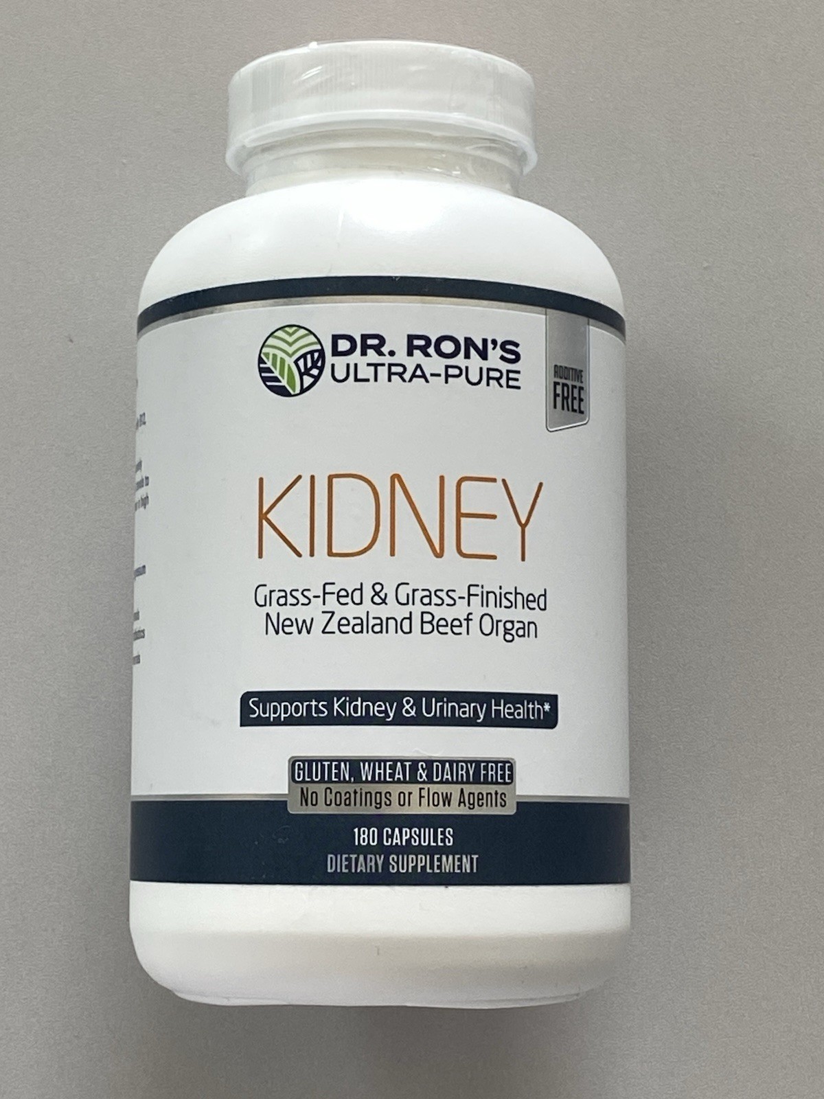 Dr. Ron\'s Ultra-Pure Kidney Support 500mg 180 Capsules Non-GMO GF Exp 05/2028
