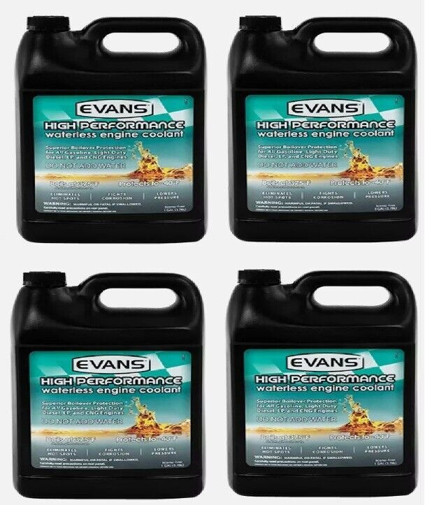 Case Pack (4) Evans Waterless Coolant High Performance Engine Antifreeze EC53001 Case Pack (4) Evans Waterless Coolant High Performance Engine Antifreeze EC53001