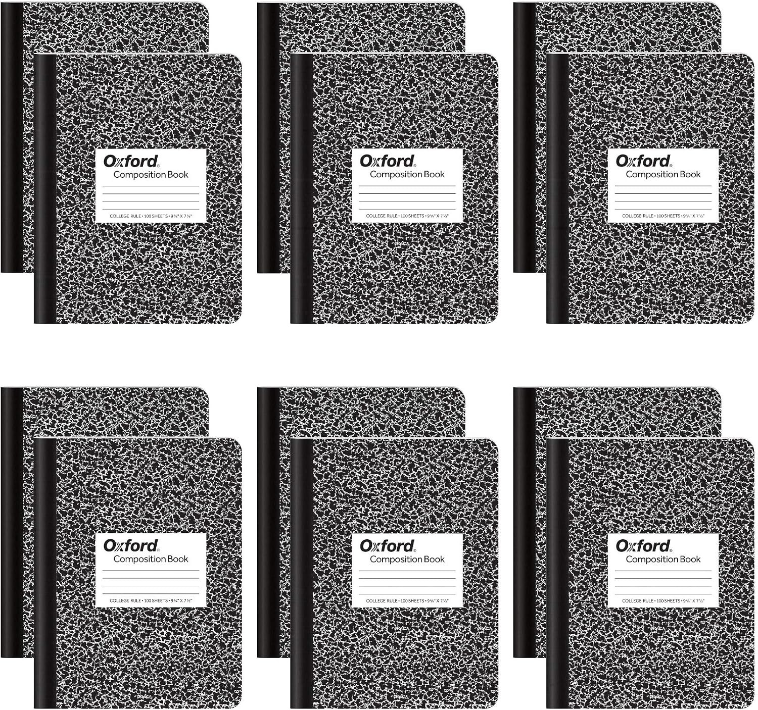 Composition Notebooks 12 Pack College Ruled 100 Sheets 9.75\