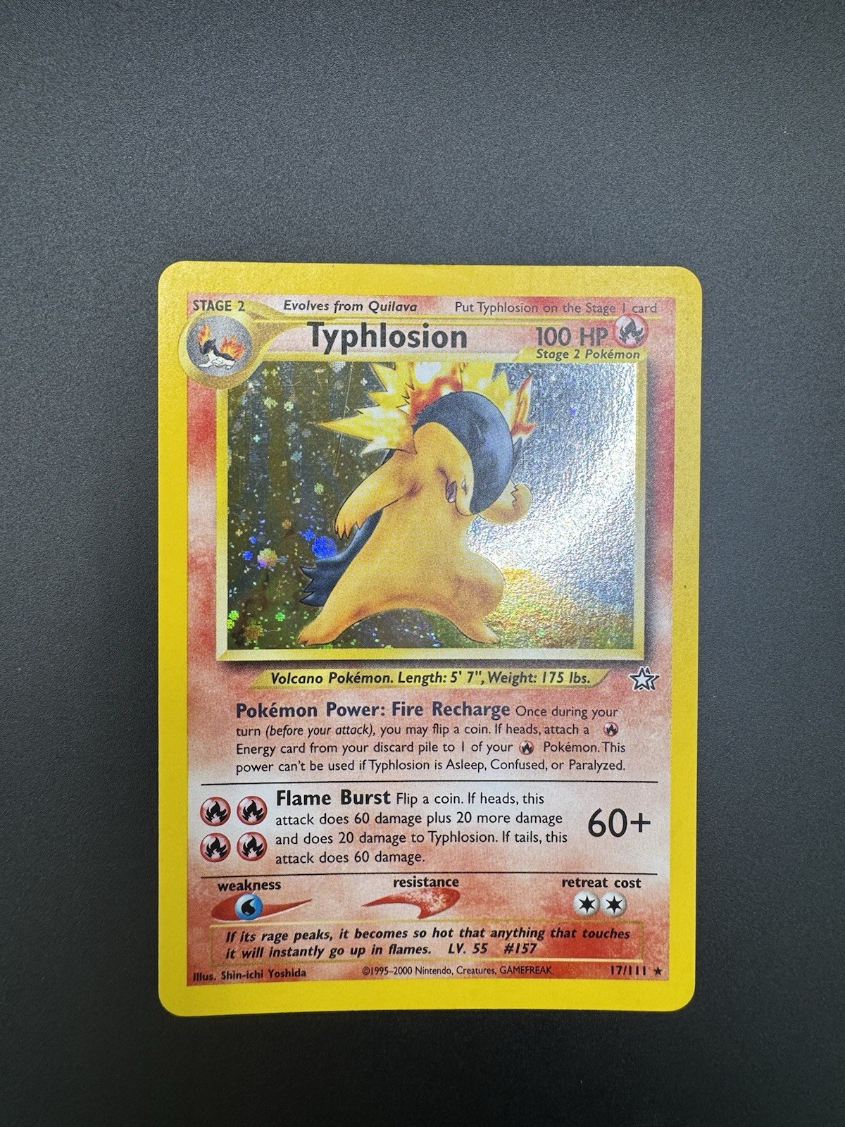 Pokemon TCG Typhlosion 17/111 Neo Genesis Holo Rare Holo English 2000 MP Pokemon TCG Typhlosion 17/111 Neo Genesis Holo Rare Holo English 2000 MP