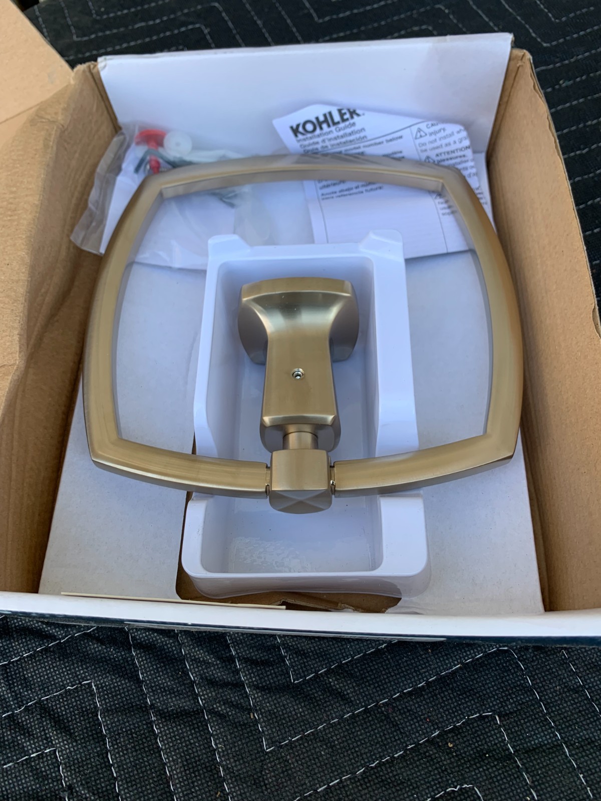 Kohler 16254-BV Margaux Towel Ring Holder Vibrant Brushed Bronze New In Box