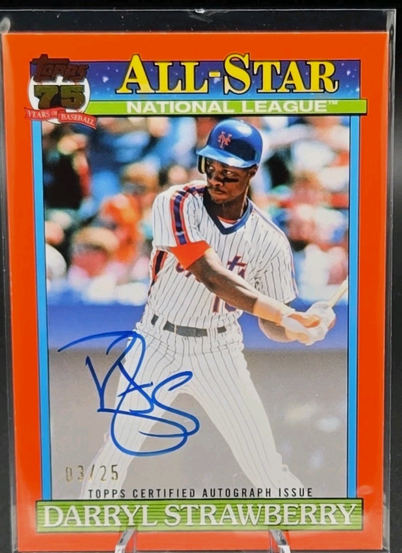 2026 Topps Series 2 1991 All-Star✨️ Darryl Strawberry On Card Auto/25,✨️ NY Mets