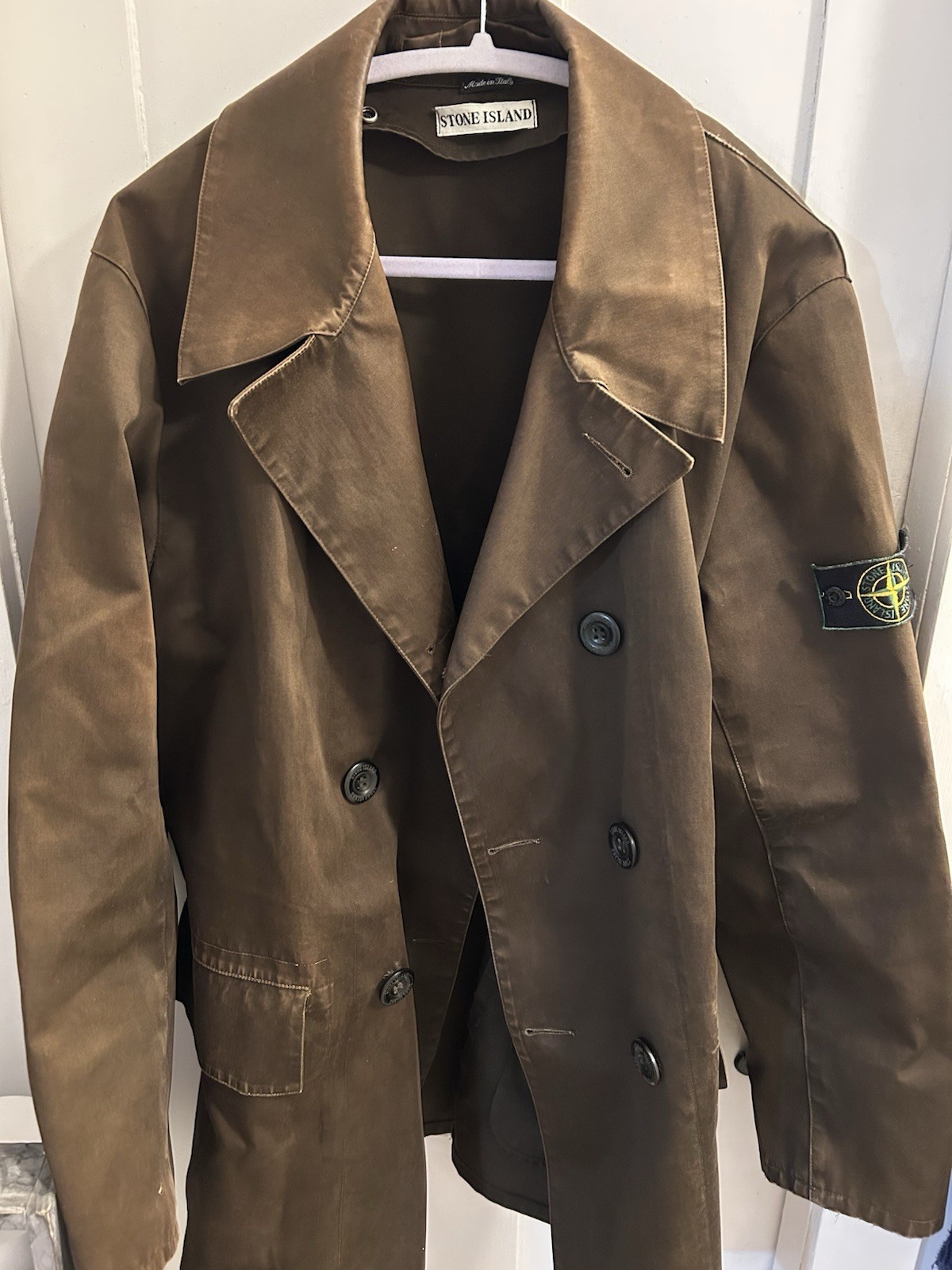 Vintage Italian Made Stone Island Double Breasted Jacket, Size Medium
