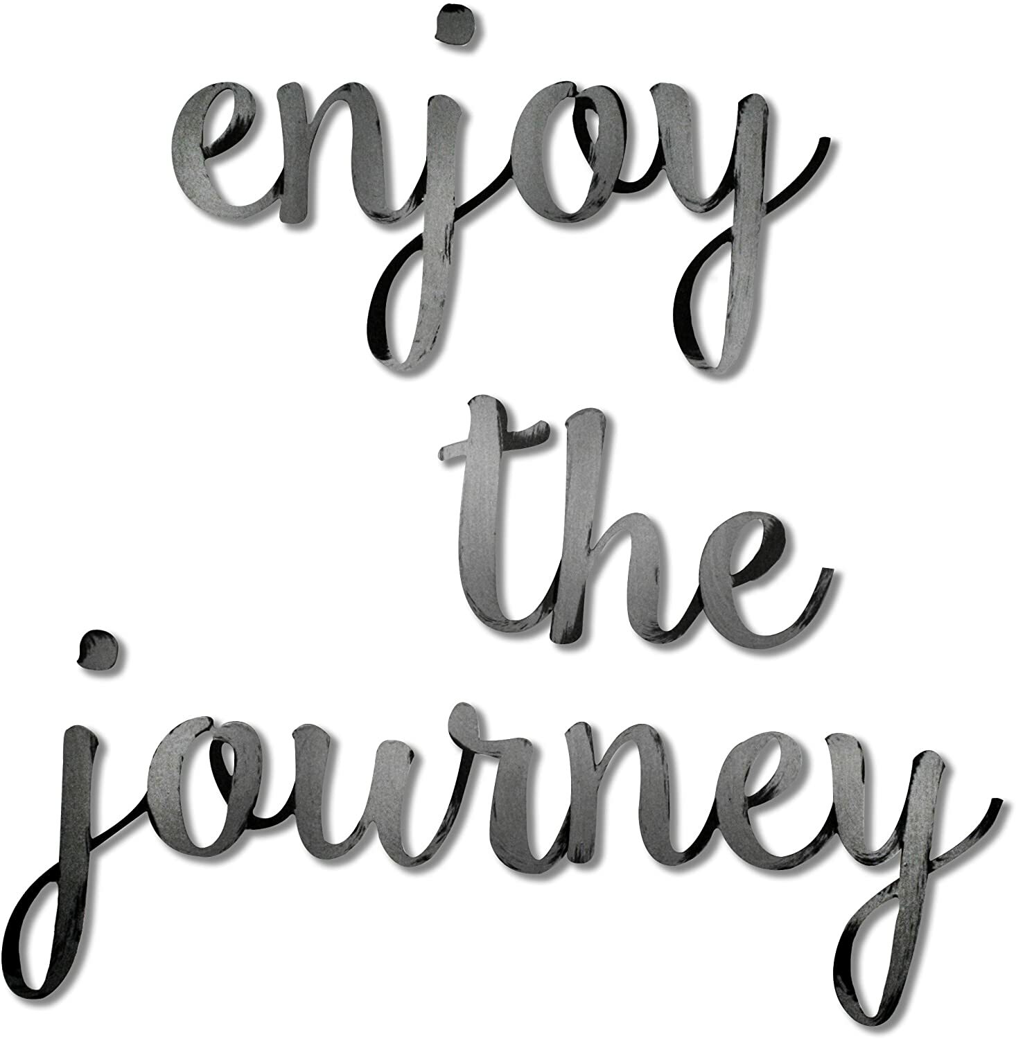 Letter2Word Wall Decor - Enjoy The Journey Original Word Wall Art, Gunmetal