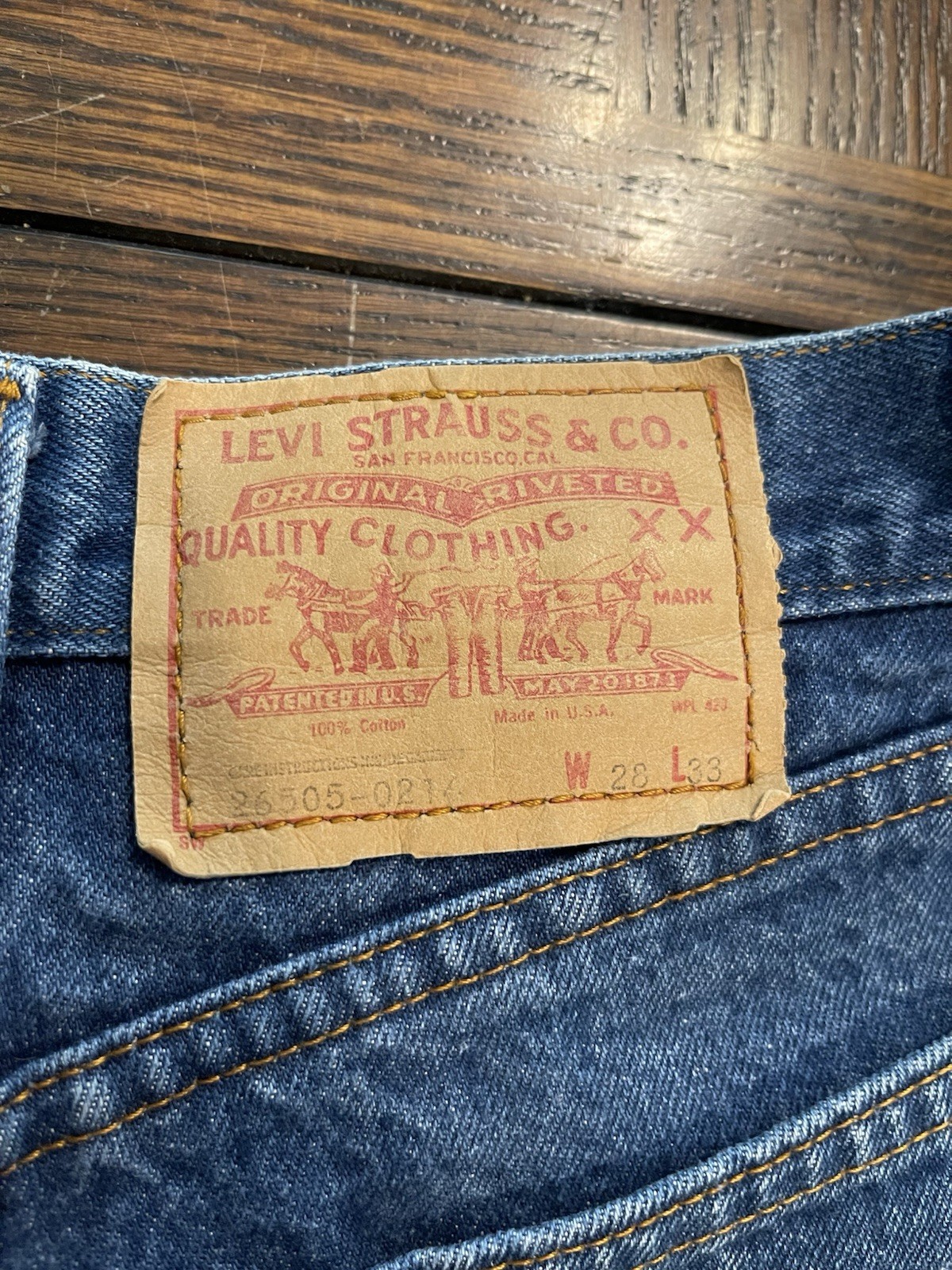 Vintage 80s Levi\'s 26505-0214 Jeans Red Tab USA Made 28x29(altered) women junior