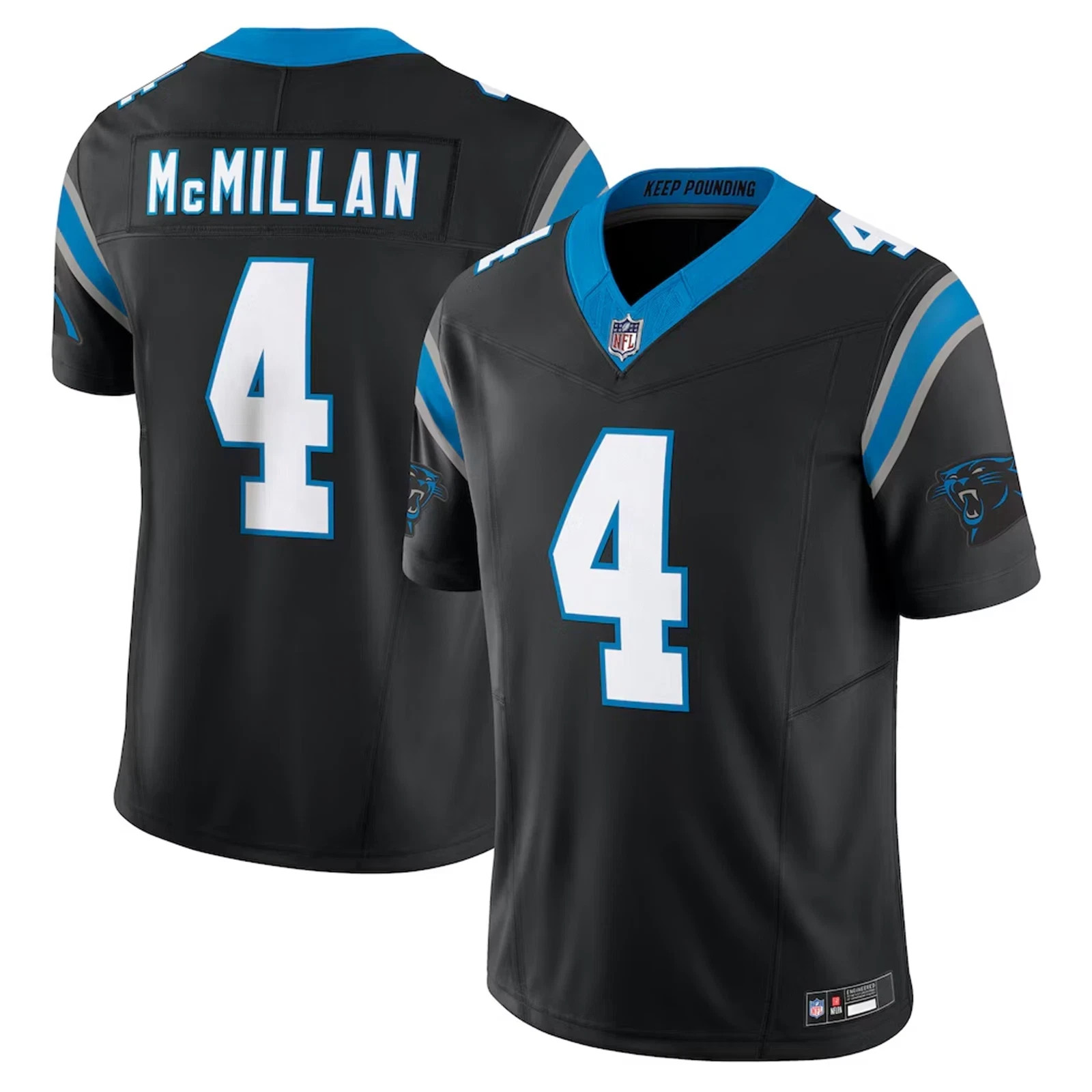 Men\'s #4 Tetairoa McMillan Black Limited Stitched Player Jersey S-3XL Men\'s #4 Tetairoa McMillan Black Limited Stitched Player Jersey S-3XL