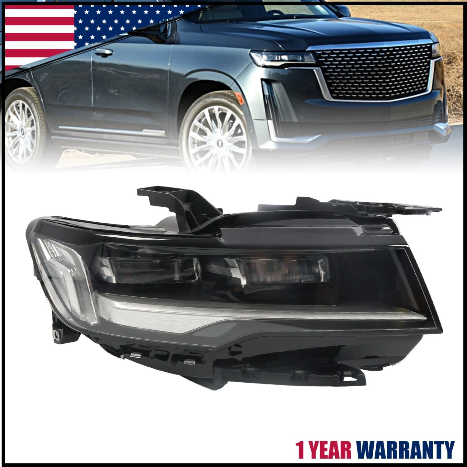 For 2021-2024 Cadillac Escalade Sport/Sport Platinum LED Headlight Right Side