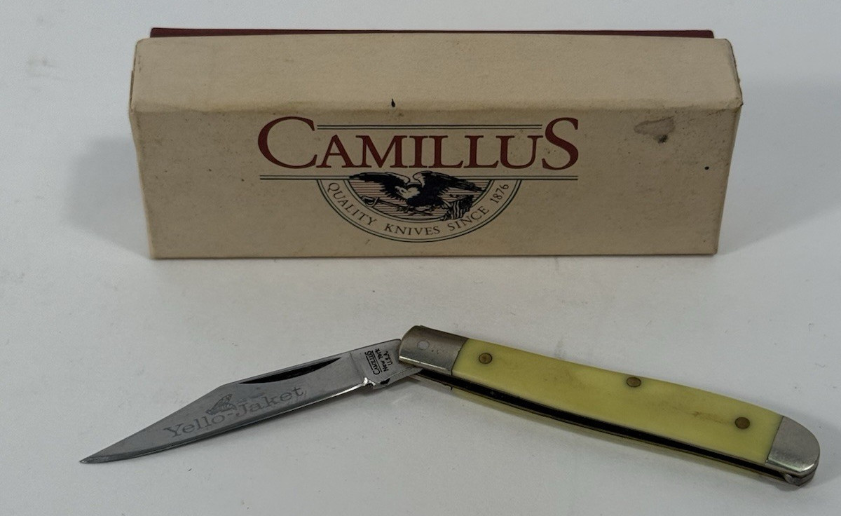 Camillus Yellow Handle Single Blade 710Y 710 Yello-Jacket Beutiful Shape READ