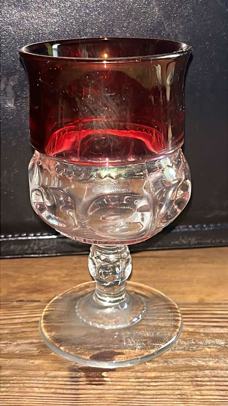 18 Vintage King’s Crown Style Ruby Flash Thumbprint Glass Goblets Stemware Set 18 Vintage King’s Crown Style Ruby Flash Thumbprint Glass Goblets Stemware Set
