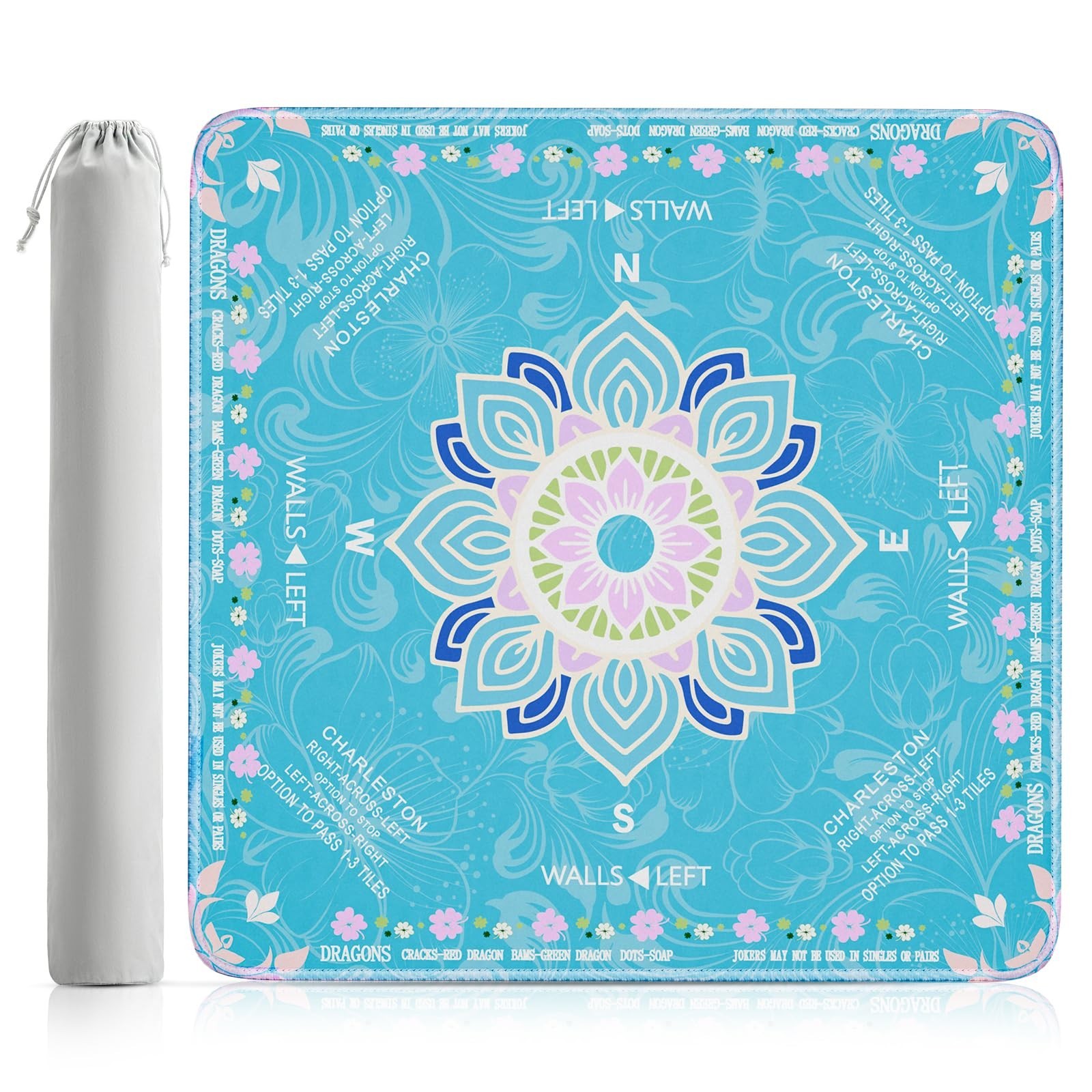 Mahjong Mat for Table 32.4\'\'x32.4\'\', Rolled Shipping, No Creases Mah Jongg Ma...