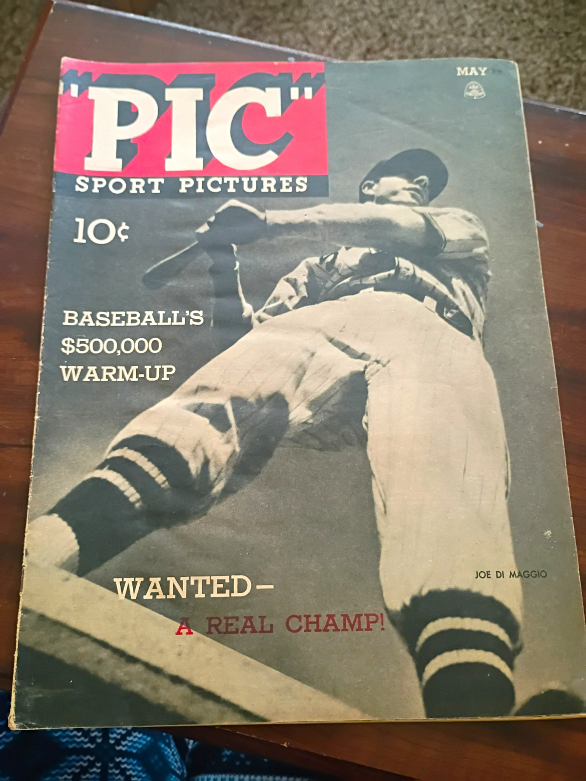 PIC Vintage Sport Pictures Magazine May Issue Joe DiMaggio New York Yankees