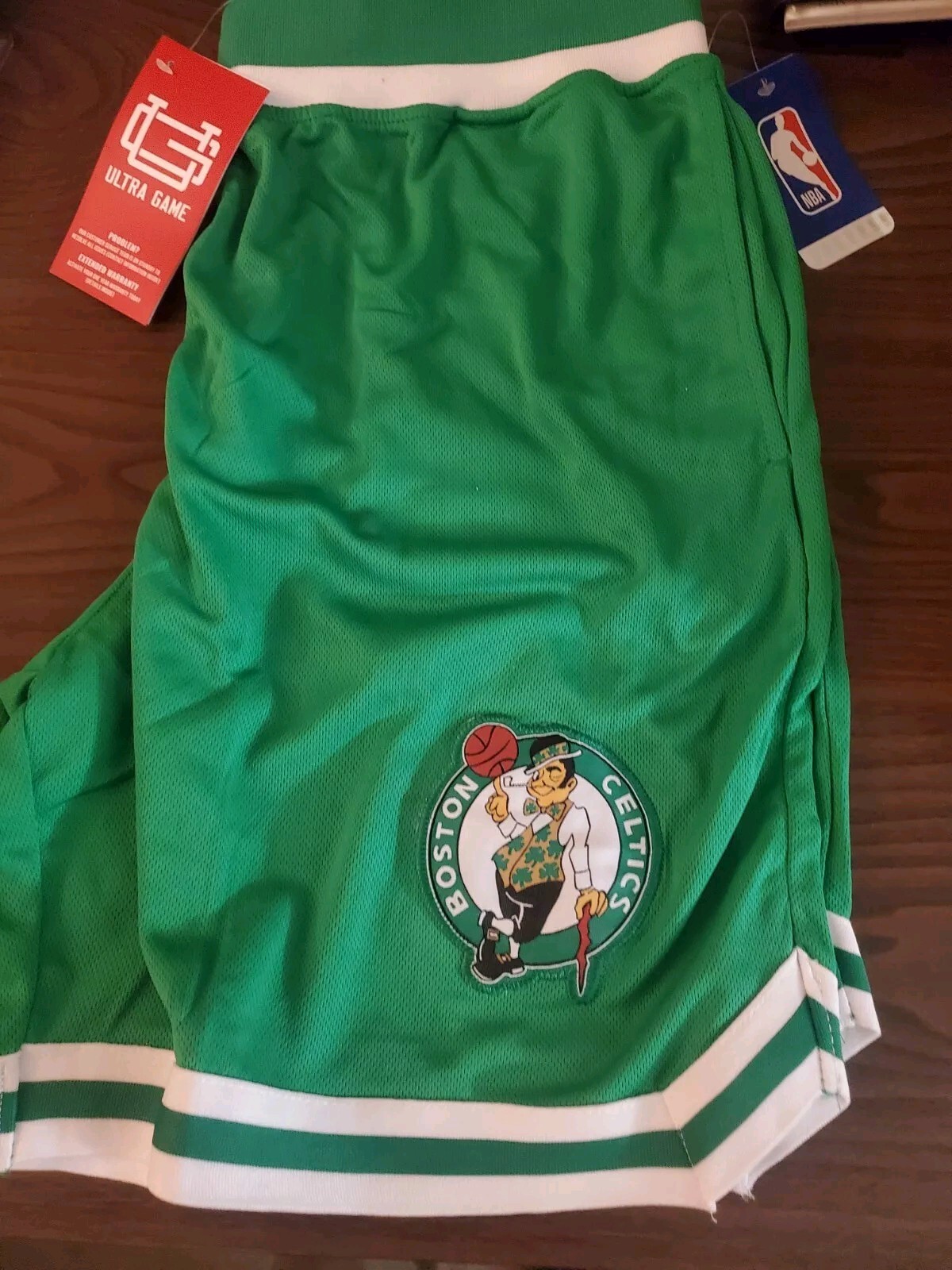 Boston Celtics Shorts With Pockets. SIZE L