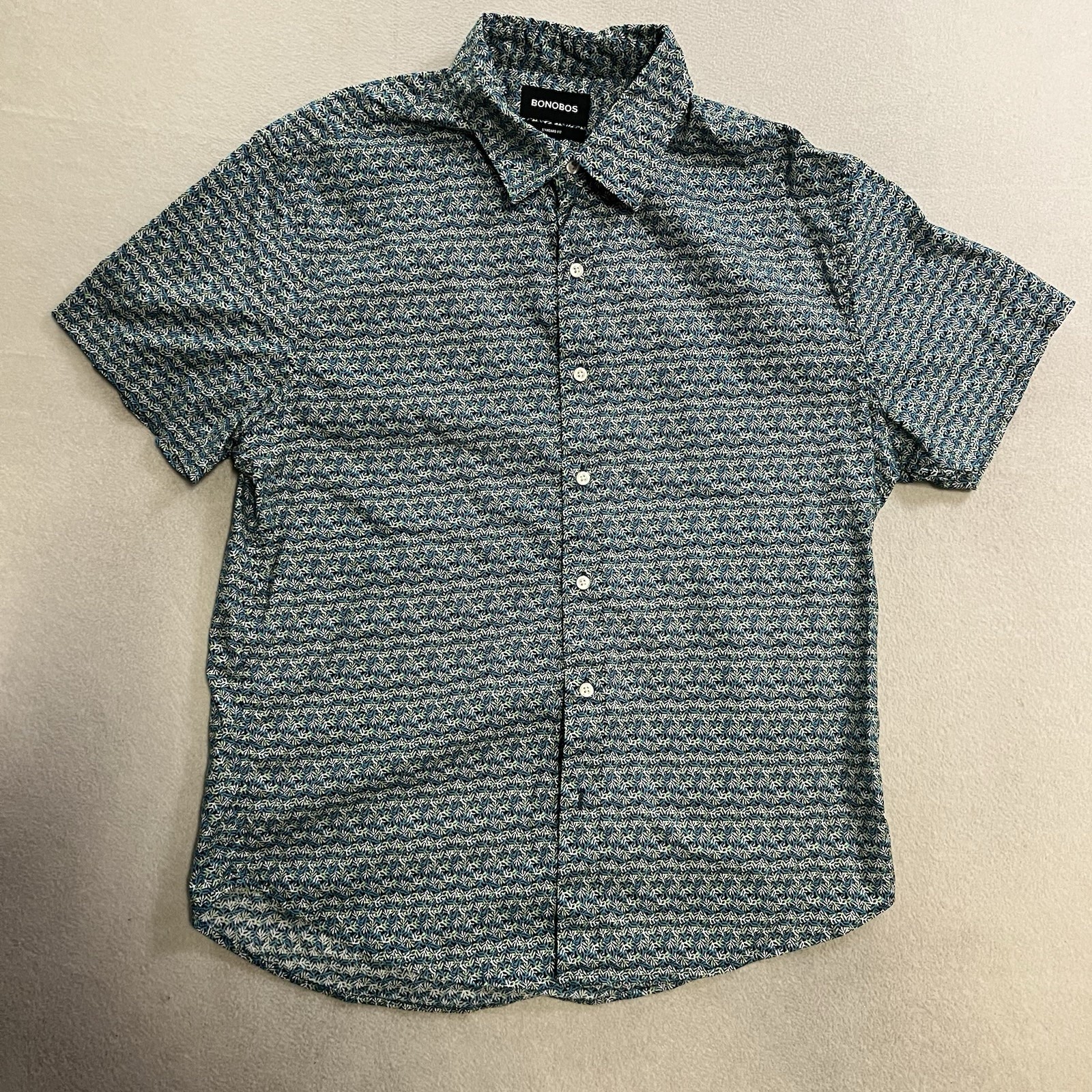 Bonobos Riviera Short Sleeve Shirt Men’s Size Large Hawaiian Print Standard Fit Bonobos Riviera Short Sleeve Shirt Men’s Size Large Hawaiian Print Standard Fit