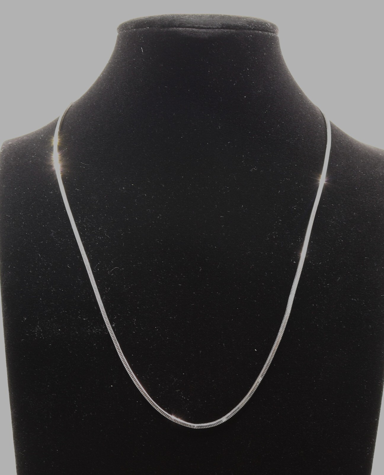 Vintage 14K White Gold Snake Chain Necklace 18\ Vintage 14K White Gold Snake Chain Necklace 18\
