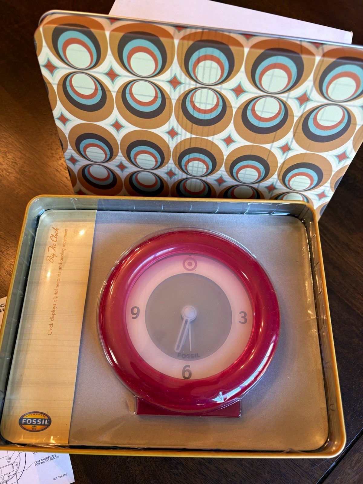Vintage 2004 Fossil Big Tic Clock Target Corporate Employee Gift NOS Sealed