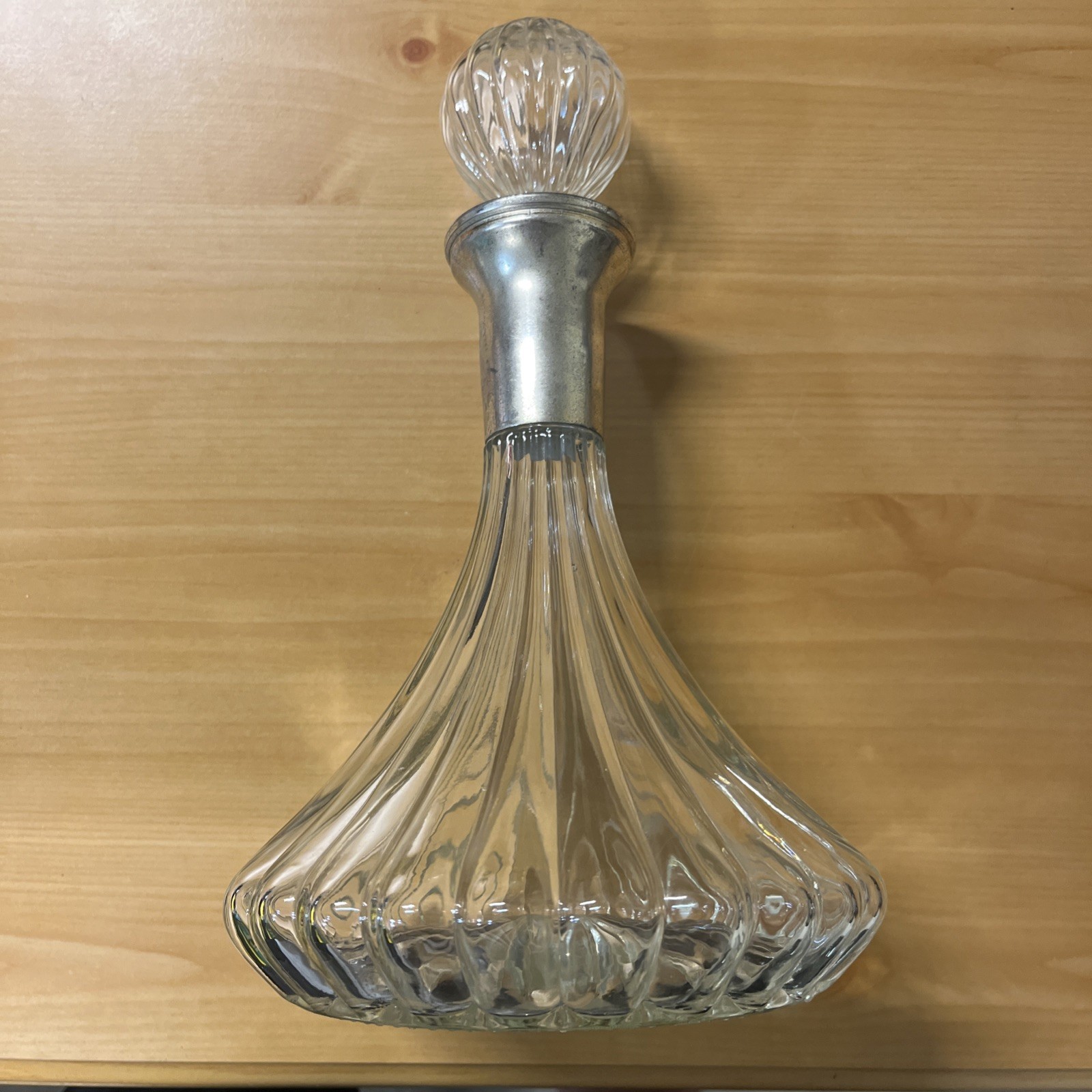 Godinger Silver Plate and Crystal Oxgord Captains Decanter Godinger Silver Plate and Crystal Oxgord Captains Decanter
