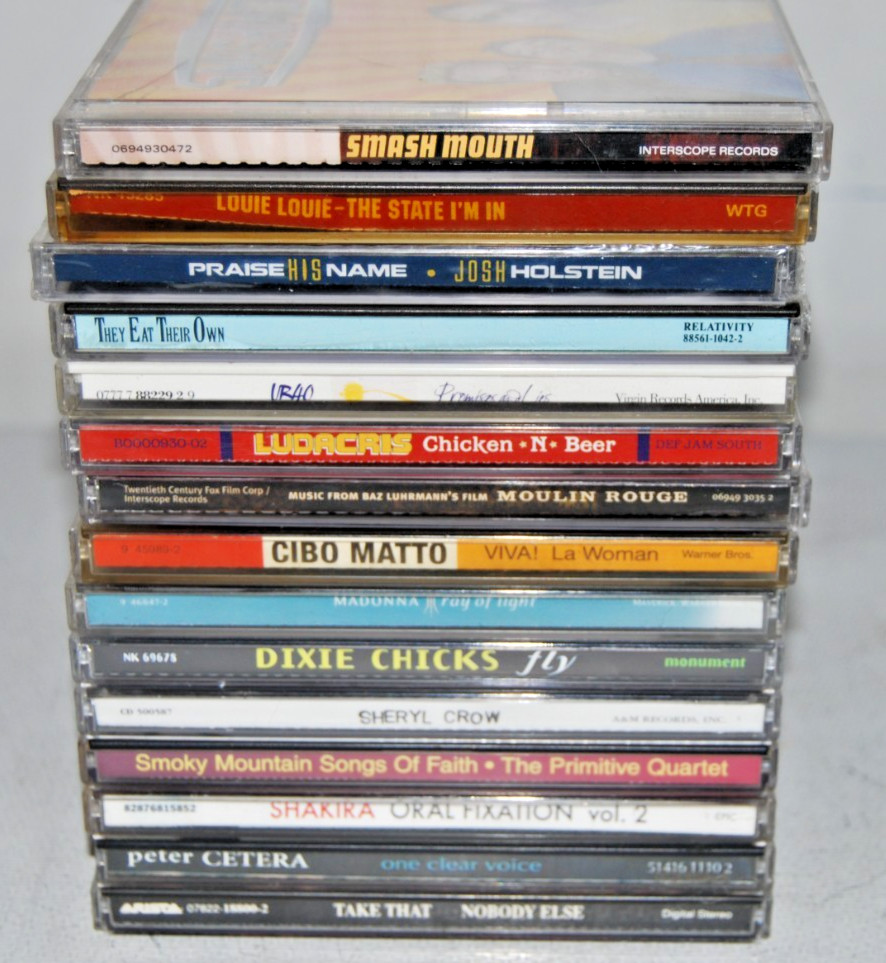 Lot 15 CDs Pop Country Rock Rap Gospel Alternative Shakira Ludacris Smash Mouth