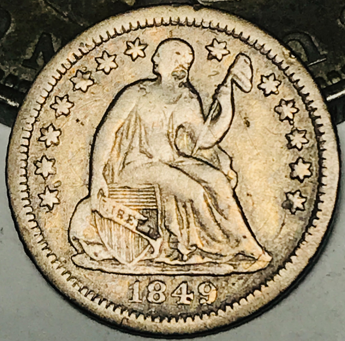 1849 O Seated Liberty Half Dime 5C Ungraded 90% Silver US Coin CC29839