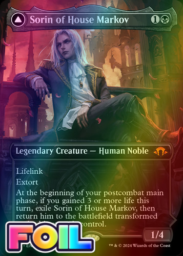 x1 Sorin of House Markov / Ravenous Neonate MH3 MTG 444 FOIL BORDERLESS 1x
