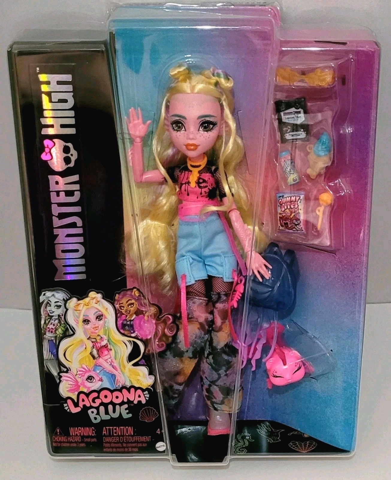 Mattel Monster High LAGOONA BLUE G3 Fashion Doll with Neptuna NEW in Box 